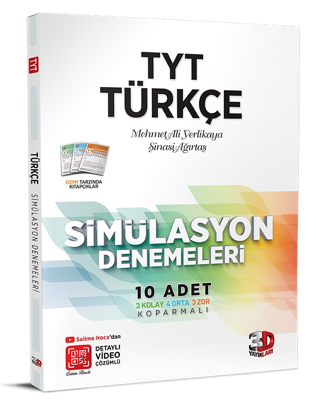 3D Yayınları TYT Türkçe 10 lu Simulasyon Denemeleri Tamamı Video