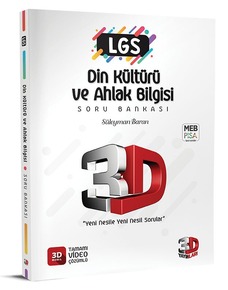 2023 LGS 3D Din kültürü Ve Ahlak Bilgisi Soru Bankası Tamamı Video Çözümlü Mustafa Kızlıova Örnek Sayfalar